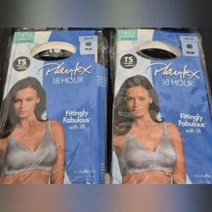 40D LOT OF 2 Playtex 5453 18 Hour Fittingly Fabulous Wirefree Bra‎ NIP